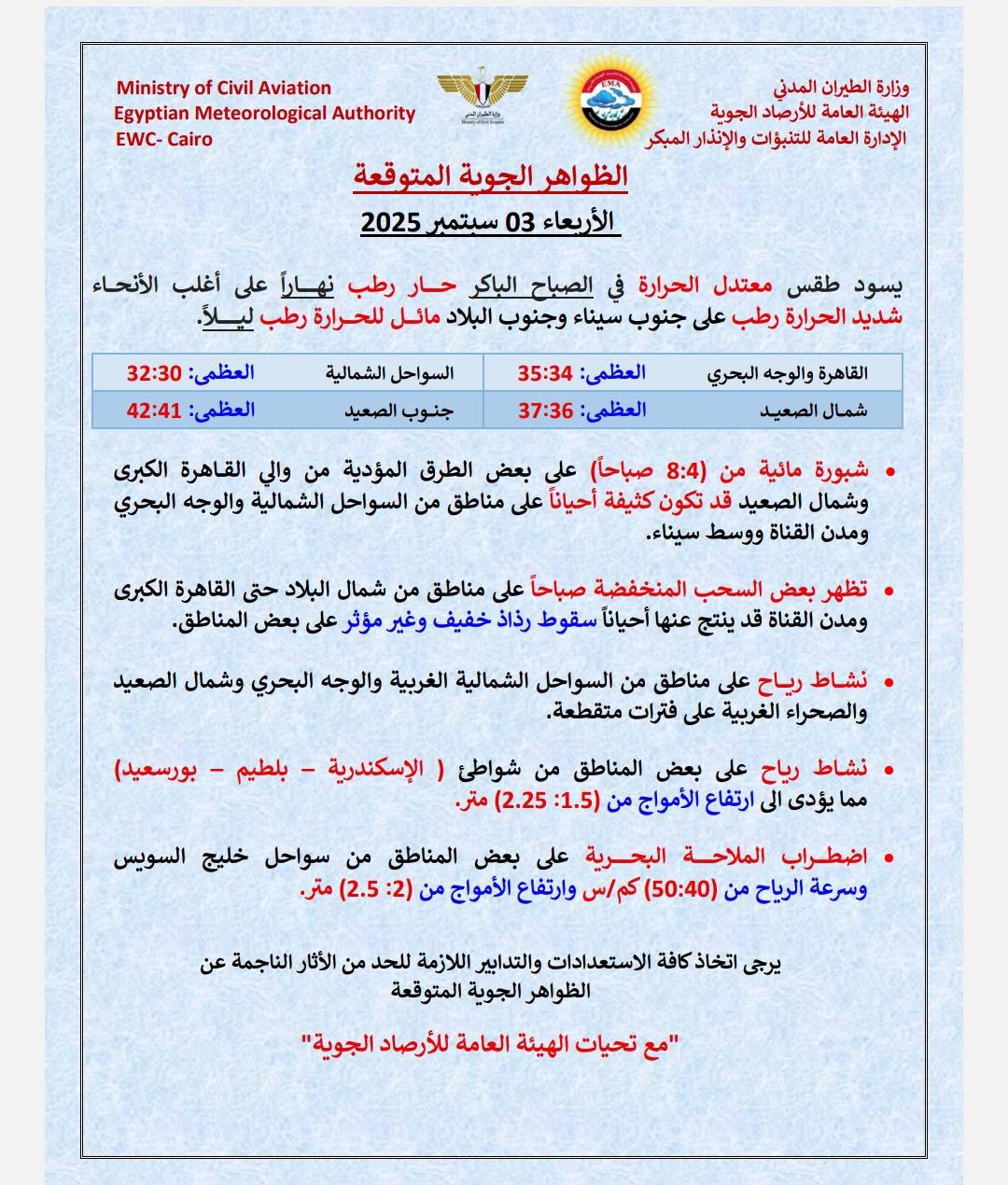 حالة الطقس غدا