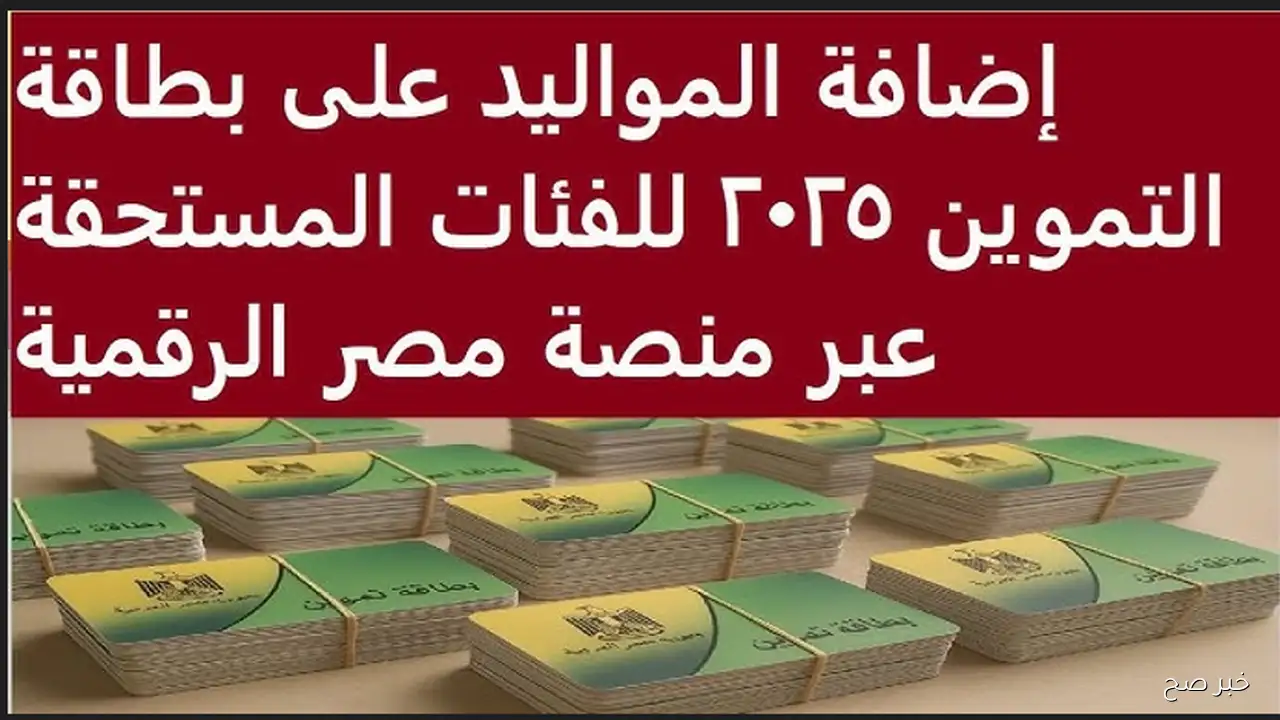 إضافة أفراد في بطاقة التموين 2025 عبر بوابة مصر الرقمية والفئات المستحقة والشروط المطلوبة