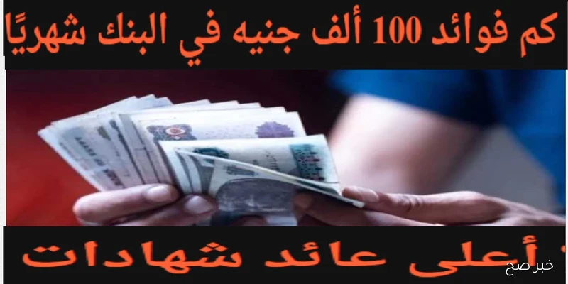 كم فوائد 100 ألف جنيه في البنك في الشهر 2025؟.. دليل شامل لتحقيق أعلى استفادة من أموالك