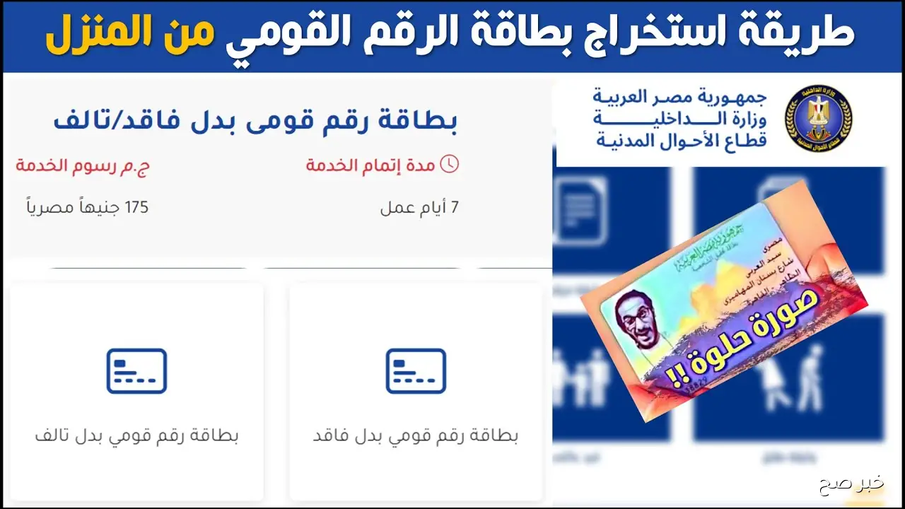 خطوة بخطوة.. استخراج بطاقة الرقم القومي أون لاين 2025 عبر moi.gov.eg والاوراق المطلوبة