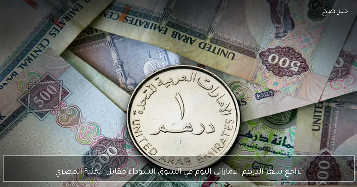 تراجع سعر الدرهم الاماراتي اليوم في السوق السوداء مقابل الجنية المصري