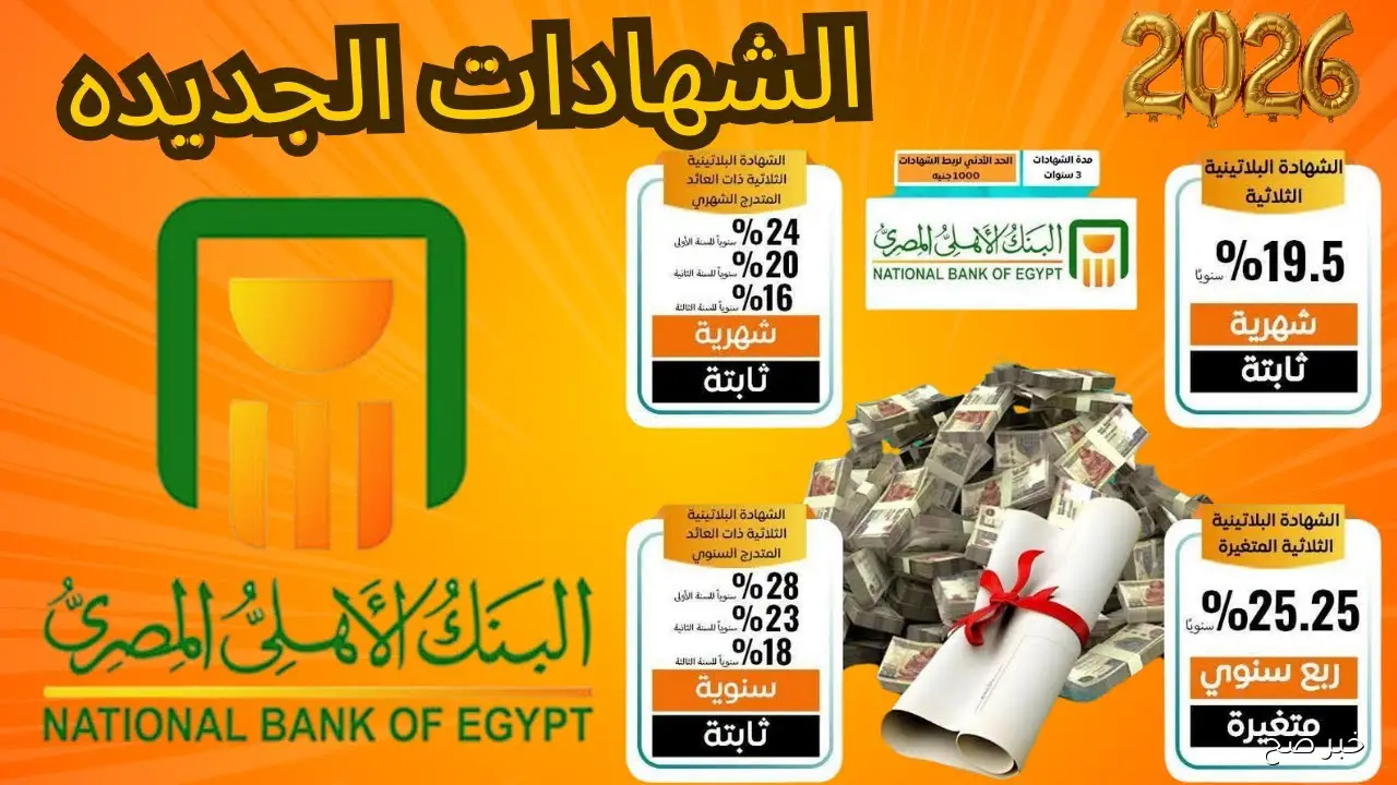 استثمر فلوسك صح.. شهادات البنك الأهلي المصري 2025 بفائدة تصل لـ 23% لمدة ثلاث سنوات