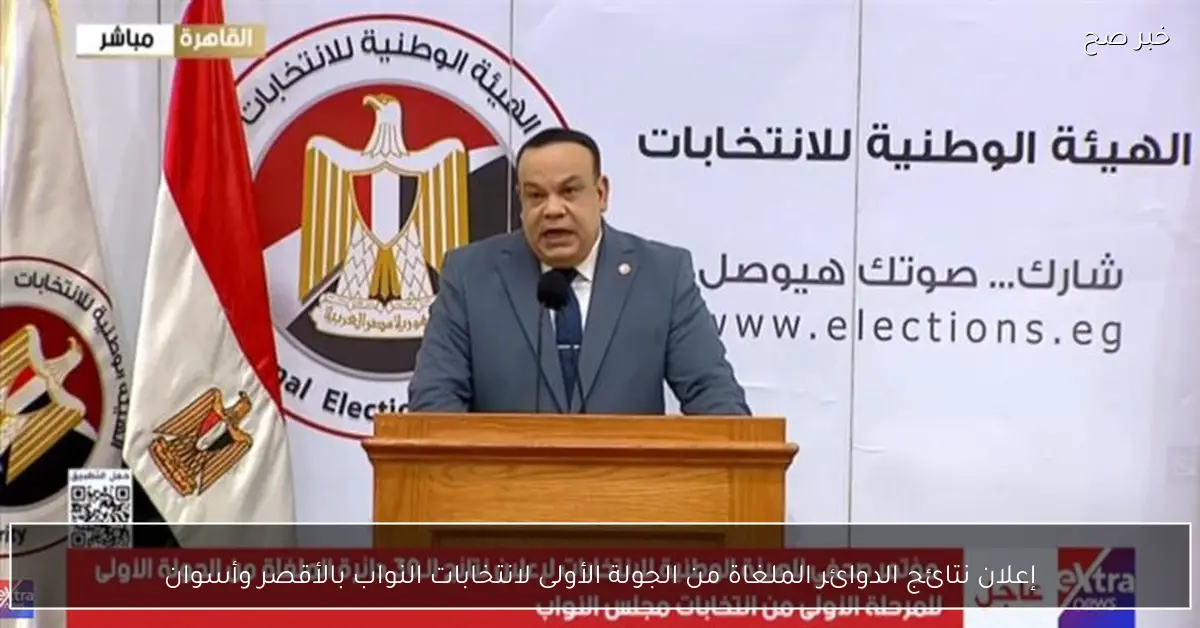 إعلان نتائج الدوائر الملغاة من الجولة الأولى لانتخابات النواب بالأقصر وأسوان