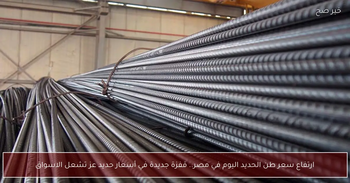 ارتفاع سعر طن الحديد اليوم في مصر.. قفزة جديدة في أسعار حديد عز تشعل الاسواق