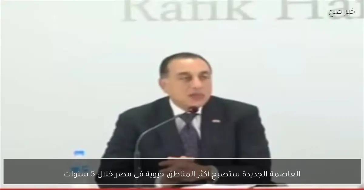 العاصمة الجديدة ستصبح أكثر المناطق حيوية في مصر خلال 5 سنوات