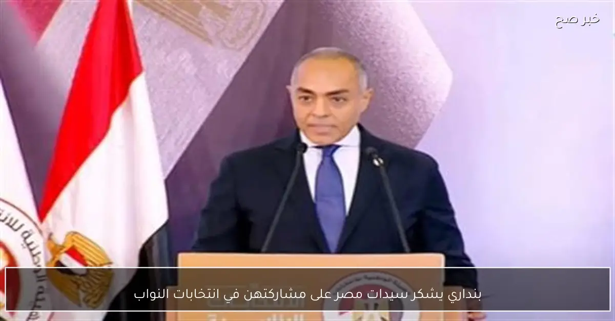 بنداري يشكر سيدات مصر على مشاركتهن في انتخابات النواب