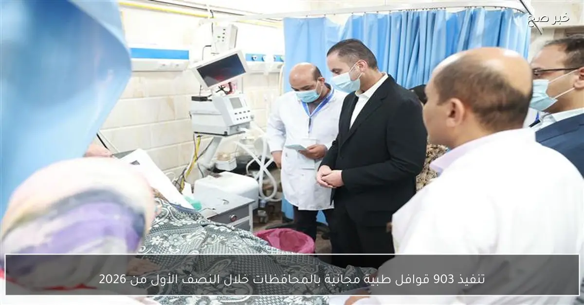 تنفيذ 903 قوافل طبية مجانية بالمحافظات خلال النصف الأول من 2026