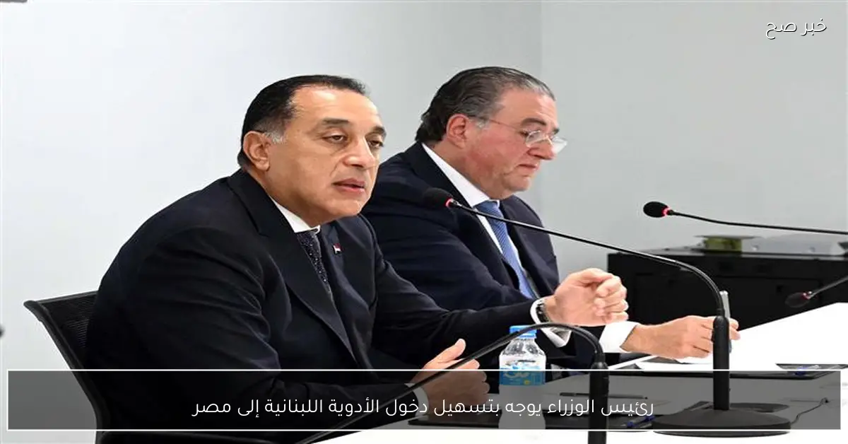 رئيس الوزراء يوجه بتسهيل دخول الأدوية اللبنانية إلى مصر