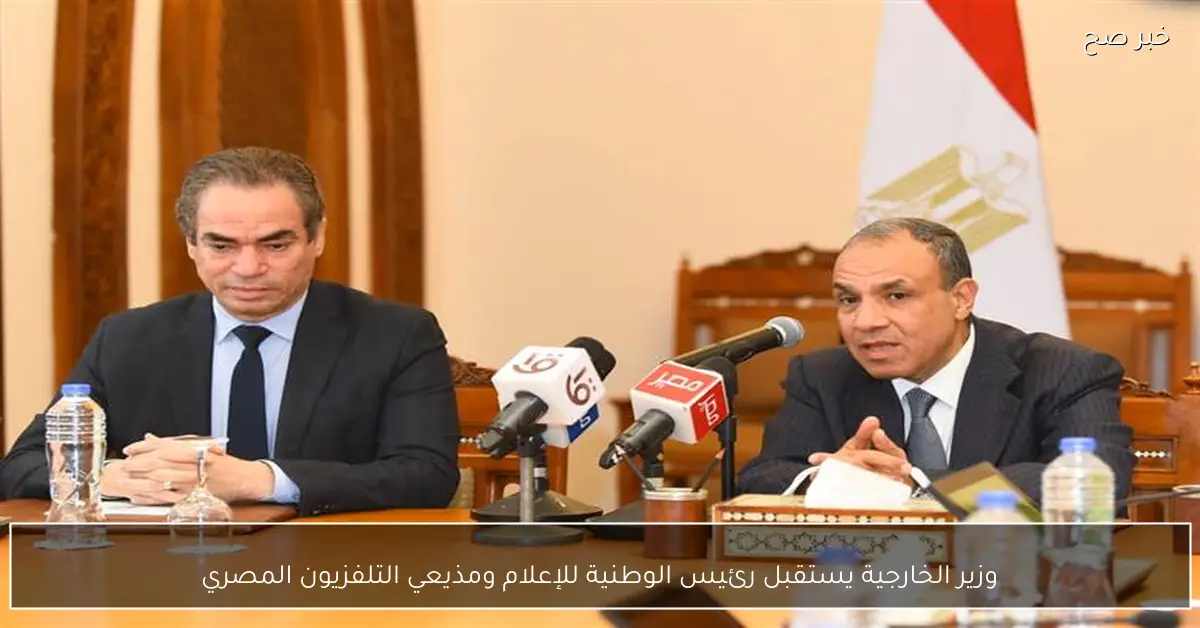 وزير الخارجية يستقبل رئيس الوطنية للإعلام ومذيعي التلفزيون المصري