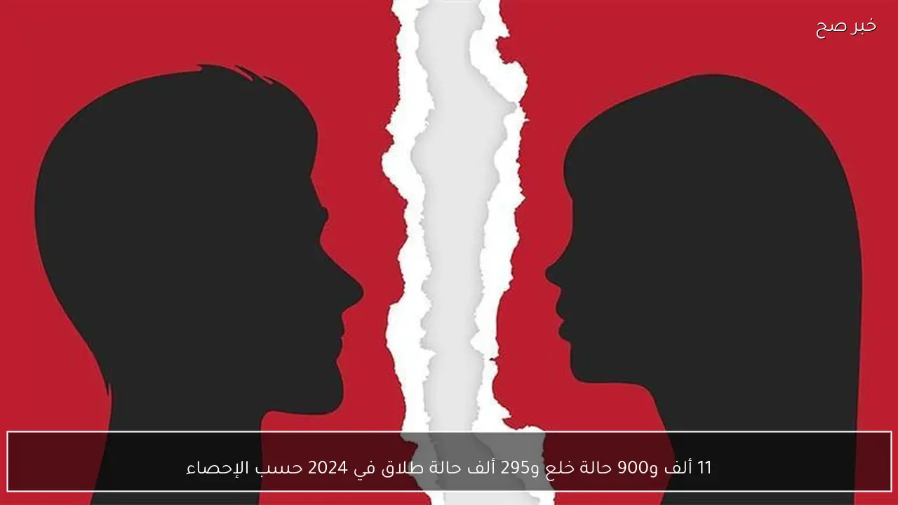 11 ألف و900 حالة خلع و295 ألف حالة طلاق في 2024 حسب الإحصاء