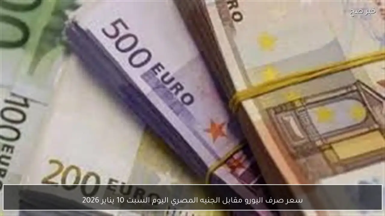 سعر صرف اليورو مقابل الجنيه المصري اليوم السبت 10 يناير 2026