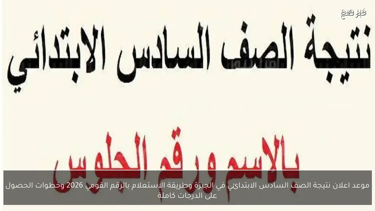 نتيجة الصف السادس الابتدائي تعرف على طريقة الاستعلام برابط مباشر 2026 وخطوات الحصول على الدرجات كاملة