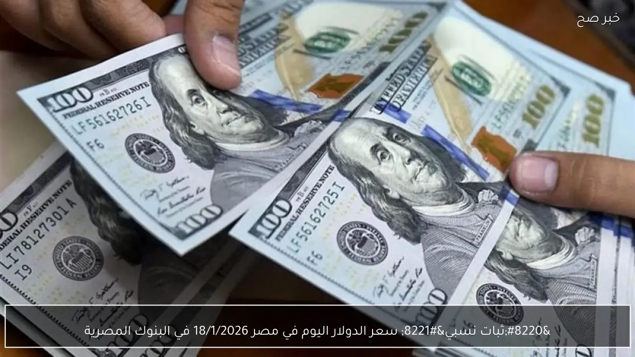 “ثبات نسبي” سعر الدولار اليوم في مصر 18/1/2026 في البنوك المصرية