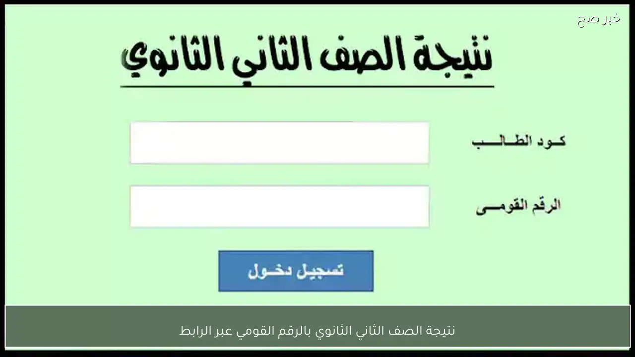 نتيجة الصف الثاني الثانوي بالرقم القومي عبر الرابط الرسمي لجميع المحافظات.. استعدوا