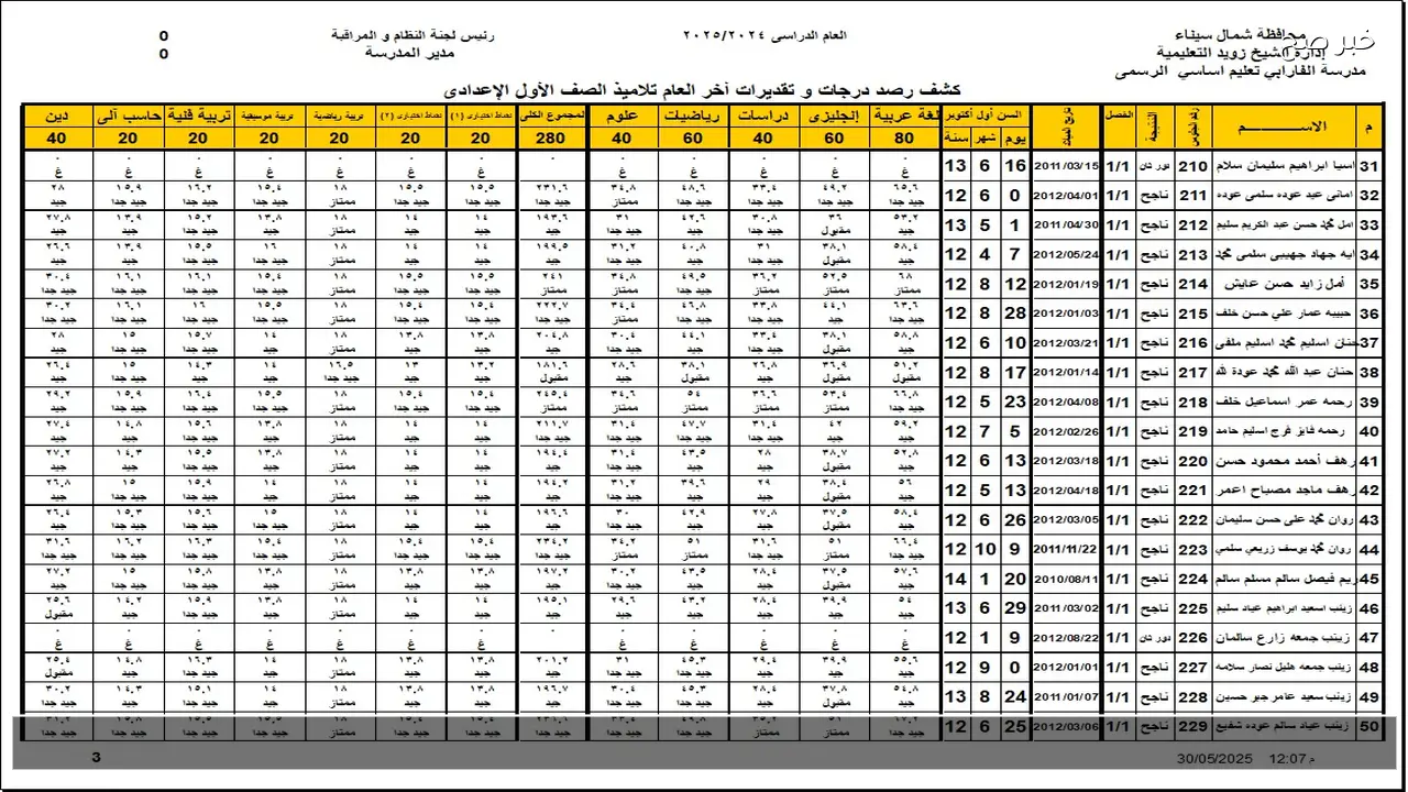 “eduserv.cairo.gov.eg” لينك نتيجه الصف الاول والثاني الاعدادي 2026 برقم الجلوس