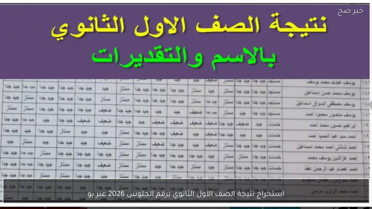 استخراج نتيجة الصف الأول الثانوي برقم الجلوس 2026 عبر بوابة التعليم الاساسي