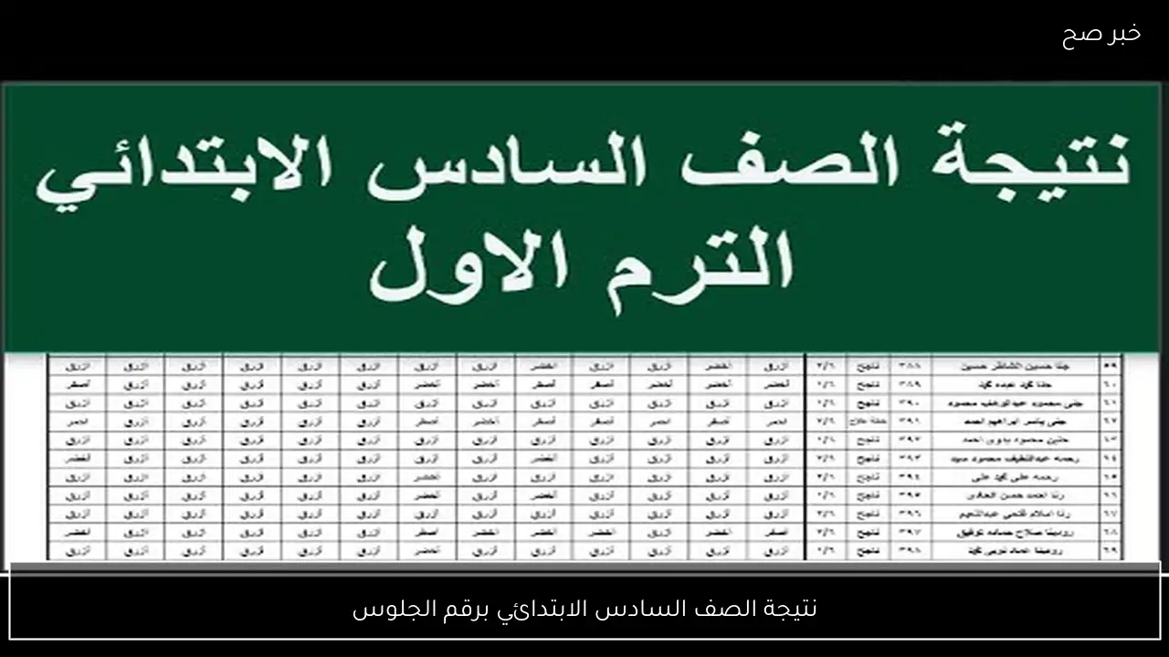 رابط استخراج نتيجة الصف السادس الابتدائي برقم الجلوس 2026 ترم اول جميع المحافظات
