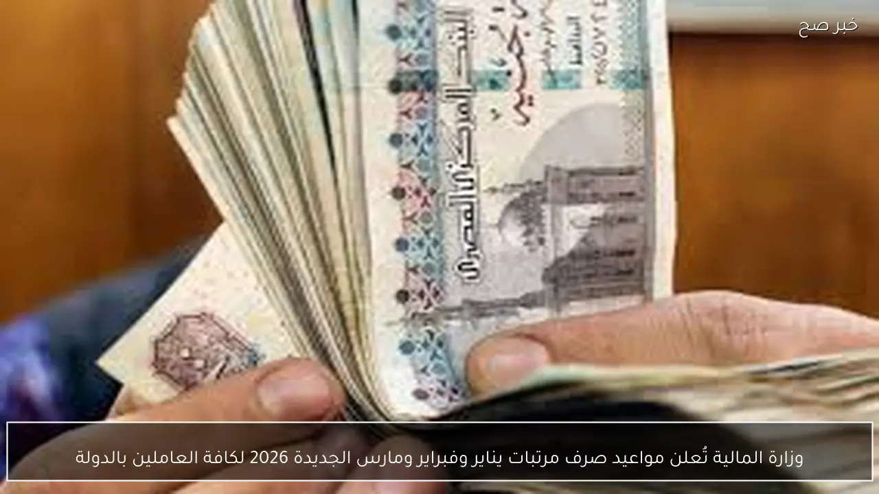 وزارة المالية تُعلن مواعيد صرف مرتبات يناير وفبراير ومارس الجديدة 2026 لكافة العاملين بالدولة