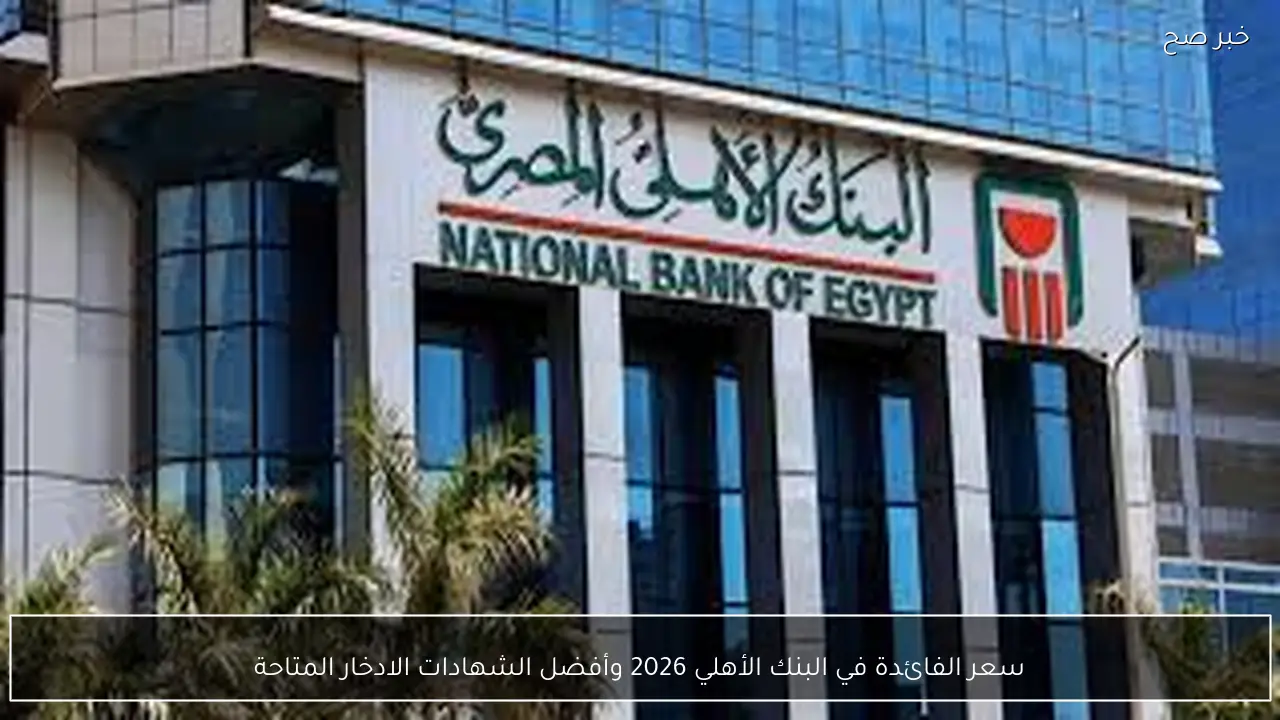 سعر الفائدة في البنك الأهلي 2026 وأفضل الشهادات الادخار المتاحة
