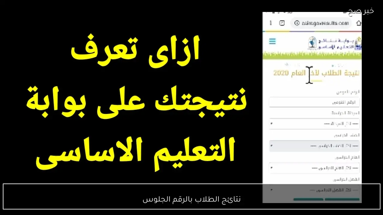 (ابتدائي واعدادي) نتائج الطلاب بالرقم الجلوس 2026 عبر بوابة التعليم الأساسي