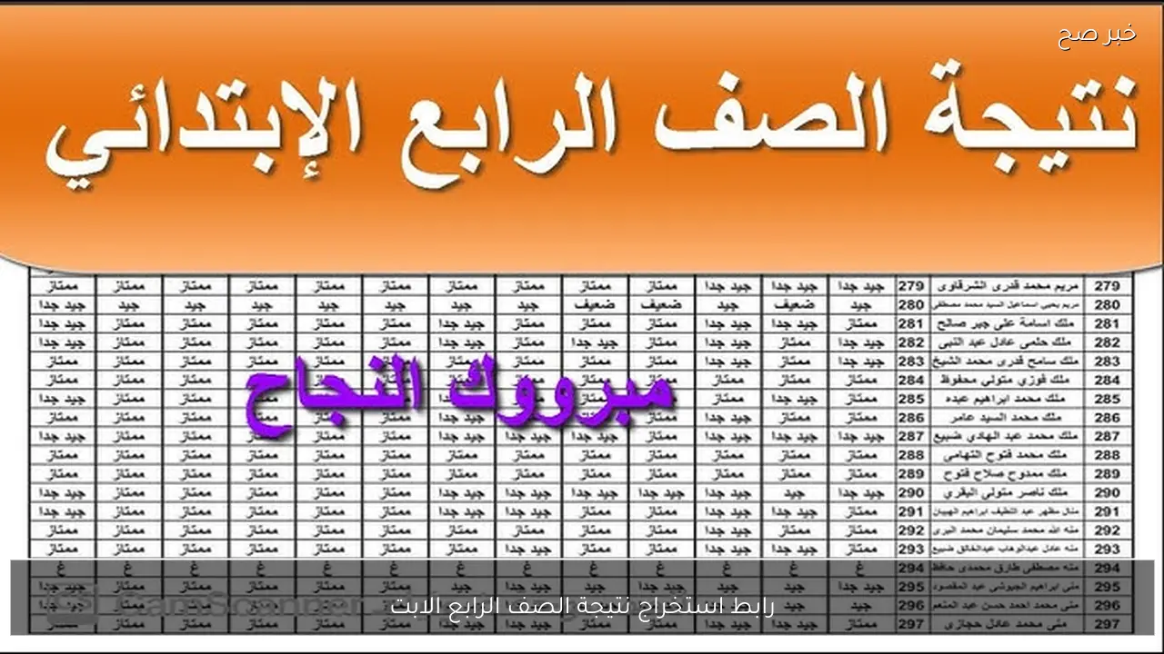 رابط استخراج نتيجة الصف الرابع الابتدائي 2026 ترم اول من موقع بوابة التعليم الاساسي