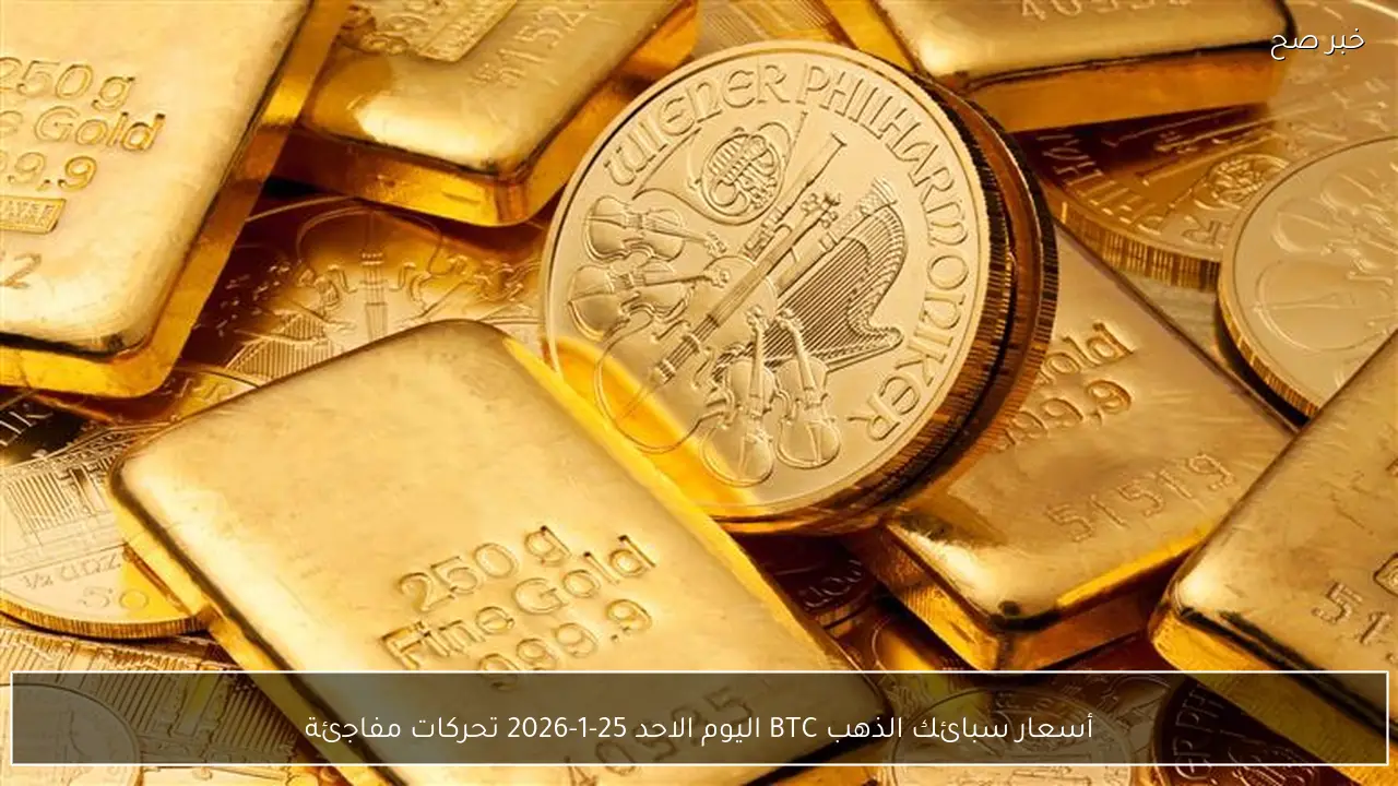 أسعار سبائك الذهب BTC اليوم الاحد 25-1-2026 تحركات مفاجئة