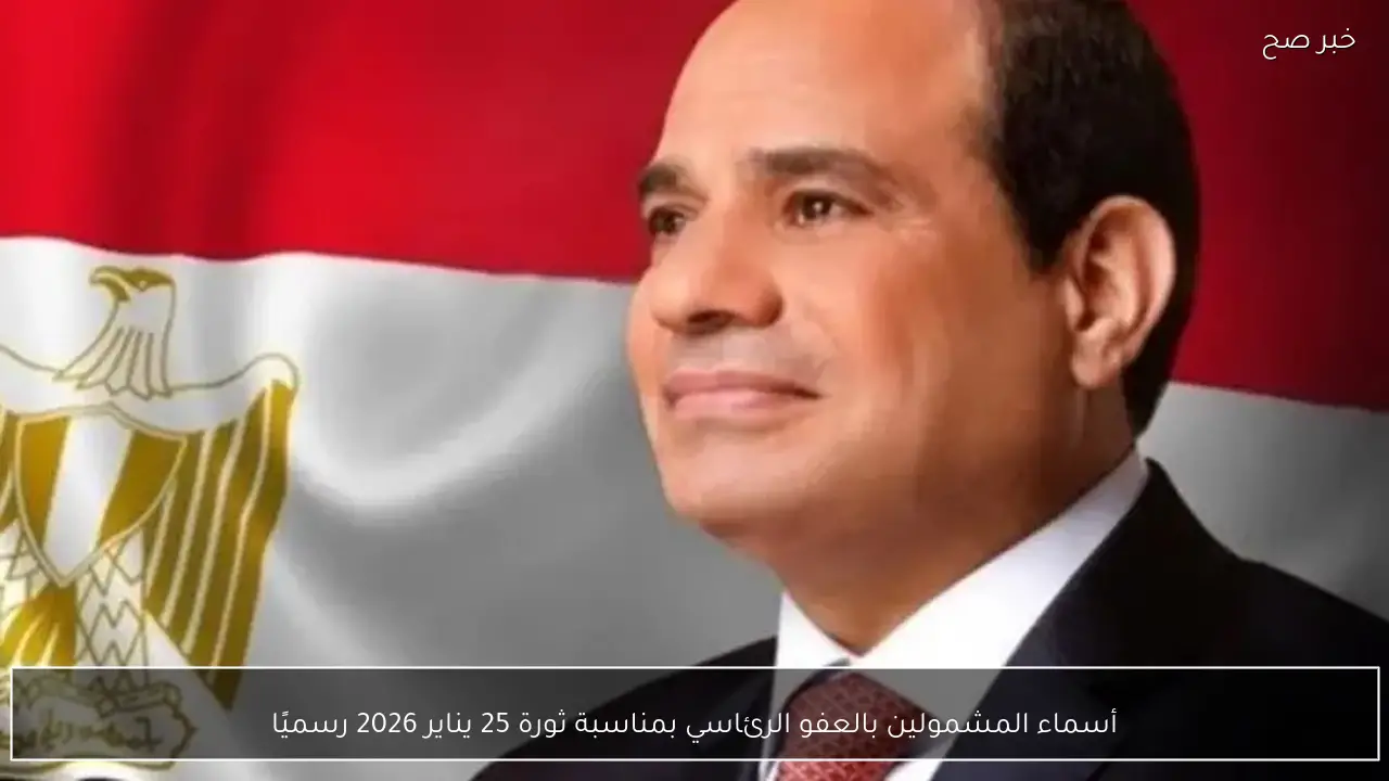 أسماء المشمولين بالعفو الرئاسي بمناسبة ثورة 25 يناير 2026 رسميًا والتفاصيل الكاملة