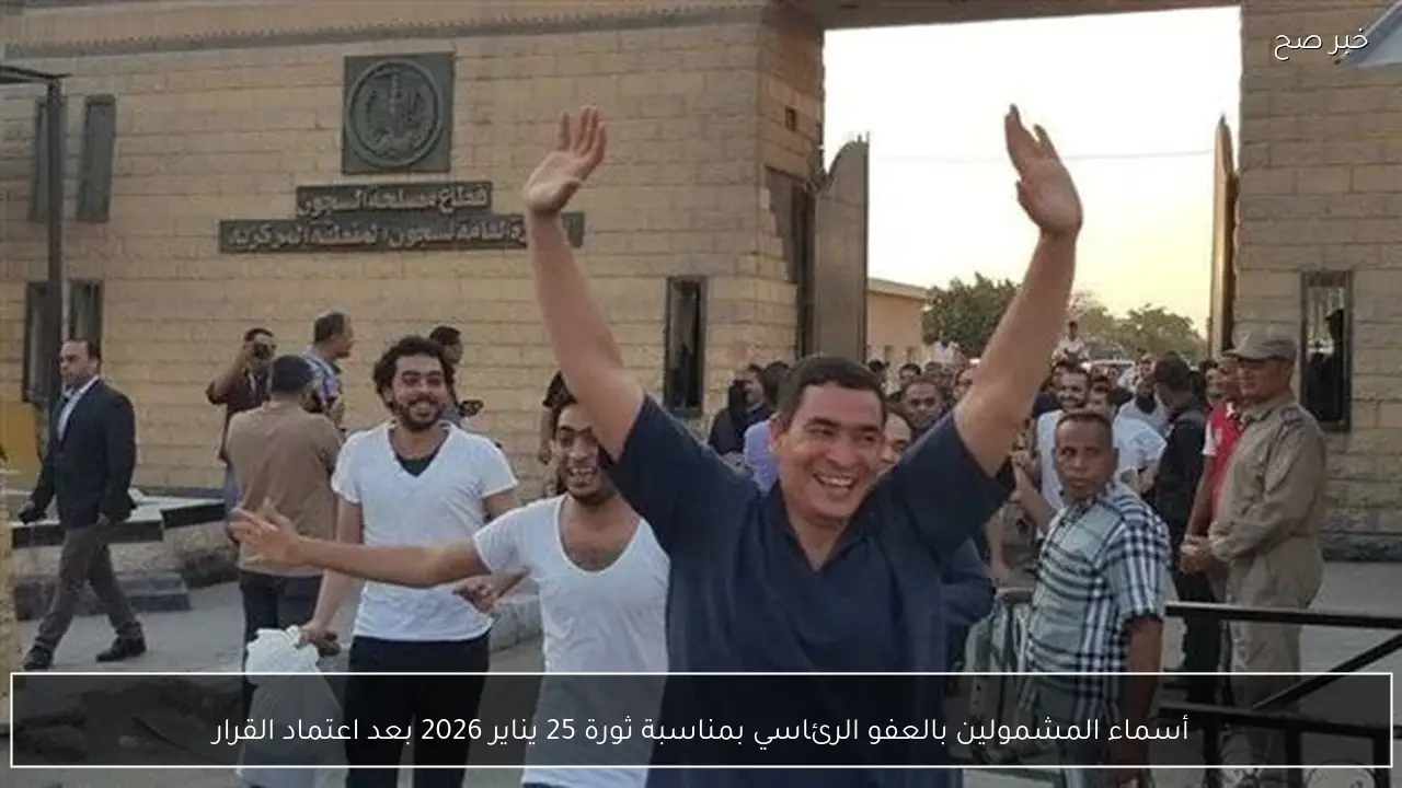 أسماء المشمولين بالعفو الرئاسي بمناسبة ثورة 25 يناير 2026 بعد اعتماد القرار