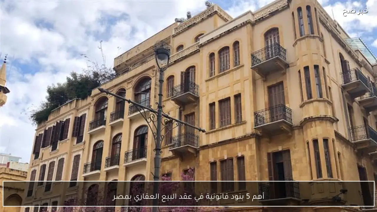 أهم 5 بنود قانونية في عقد البيع العقاري بمصر