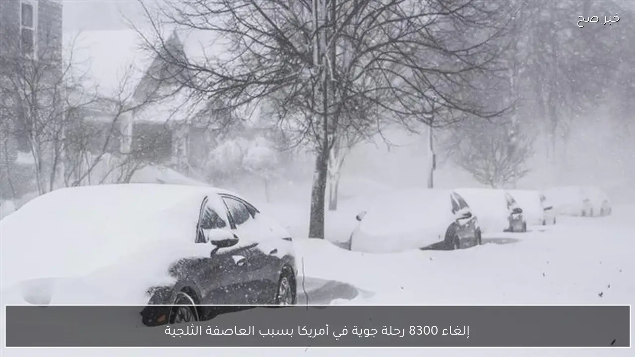 إلغاء 8300 رحلة جوية في أمريكا بسبب العاصفة الثلجية