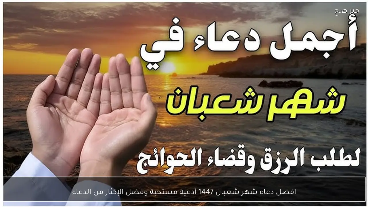 افضل دعاء شهر شعبان 1447 أدعية مستحبة وفضل الإكثار من الدعاء