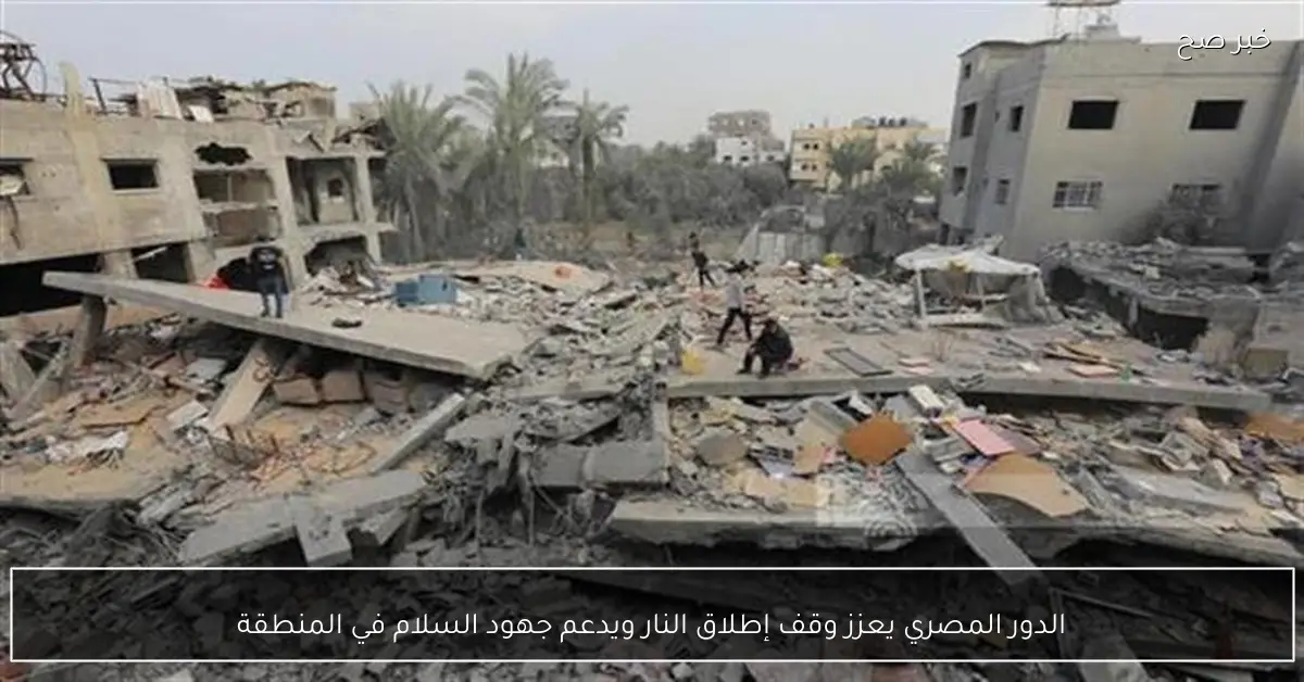 الدور المصري يعزز وقف إطلاق النار ويدعم جهود السلام في المنطقة