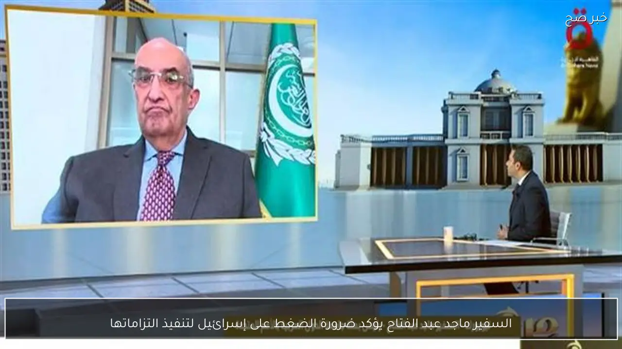 السفير ماجد عبد الفتاح يؤكد ضرورة الضغط على إسرائيل لتنفيذ التزاماتها