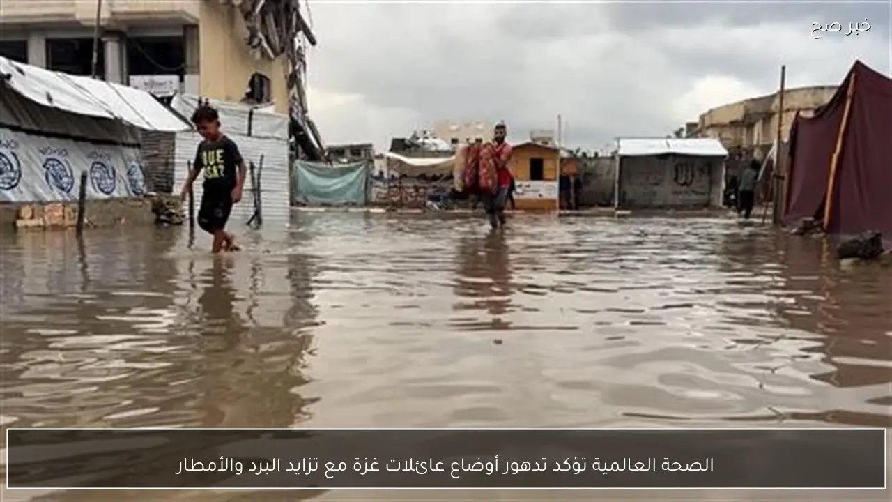 الصحة العالمية تؤكد تدهور أوضاع عائلات غزة مع تزايد البرد والأمطار