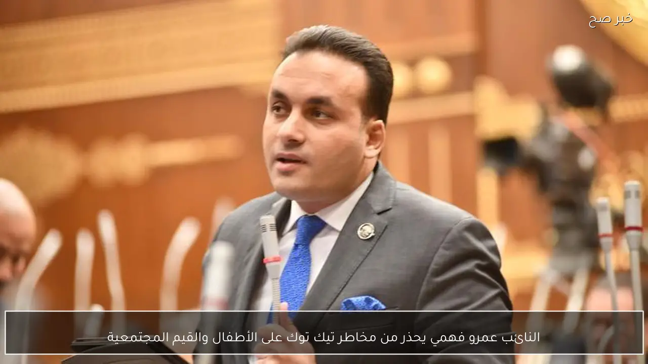 النائب عمرو فهمي يحذر من مخاطر تيك توك على الأطفال والقيم المجتمعية