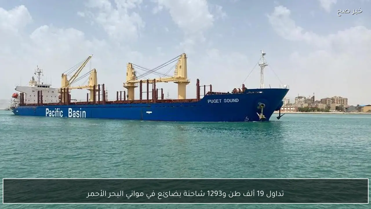 تداول 19 ألف طن و1293 شاحنة بضائع في مواني البحر الأحمر
