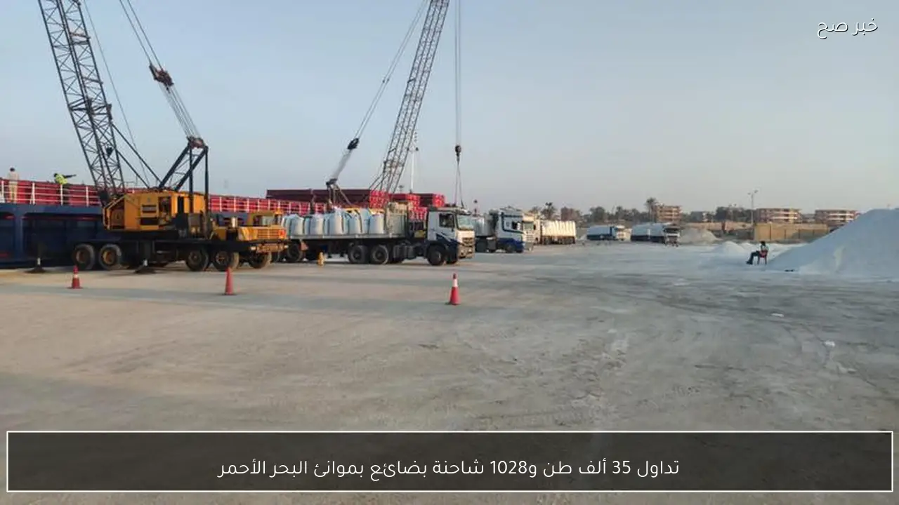 تداول 35 ألف طن و1028 شاحنة بضائع بموانئ البحر الأحمر