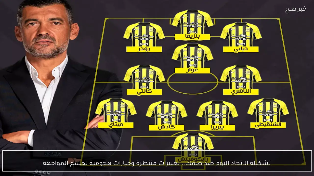 تشكيلة الاتحاد اليوم ضد ضمك.. تغييرات منتظرة وخيارات هجومية لحسم المواجهة