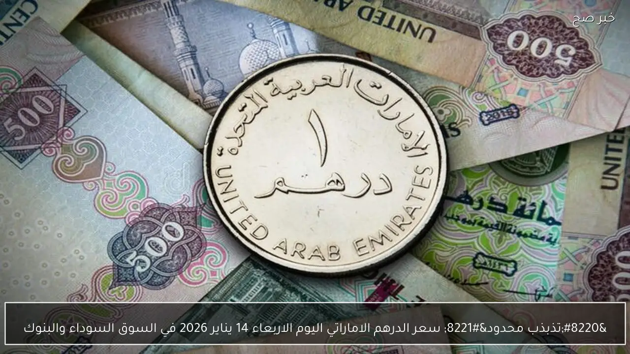 سعر الدرهم الاماراتي اليوم في السوق السوداء الاثنين 12 يناير 2026 والبنوك اخر تحديث