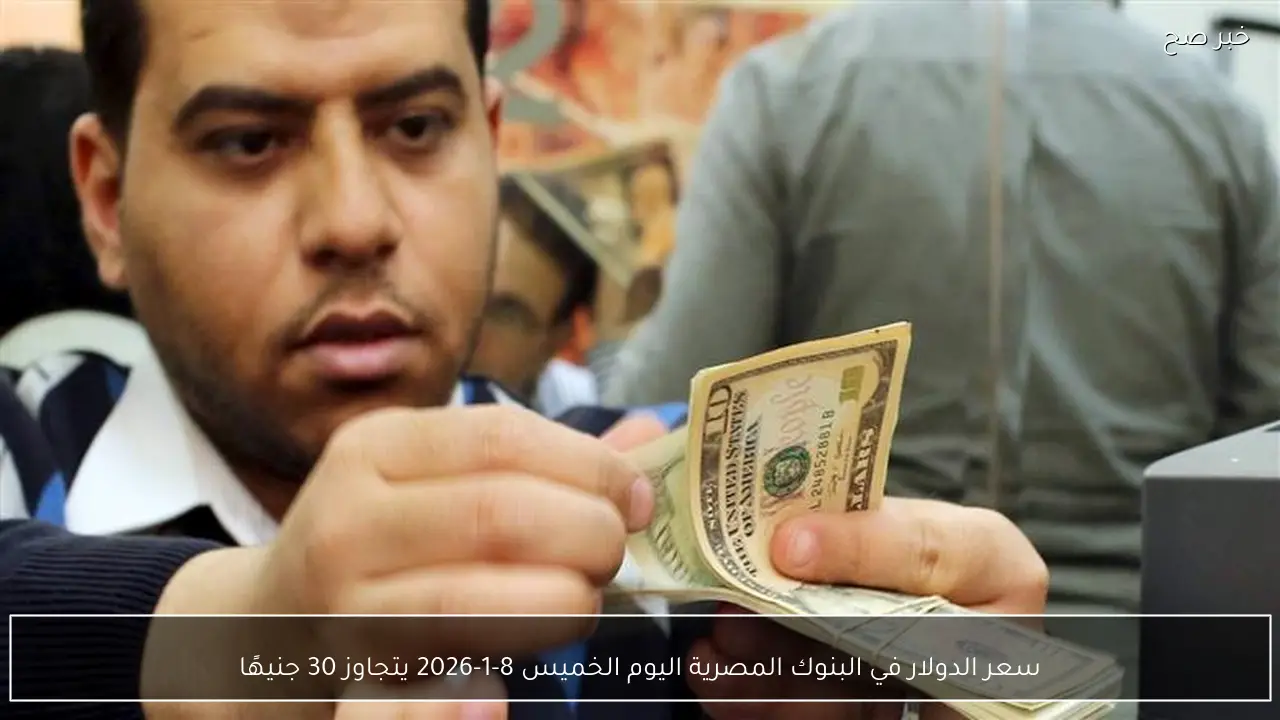 سعر الدولار في البنوك المصرية اليوم الخميس 8-1-2026 يتجاوز 30 جنيهًا