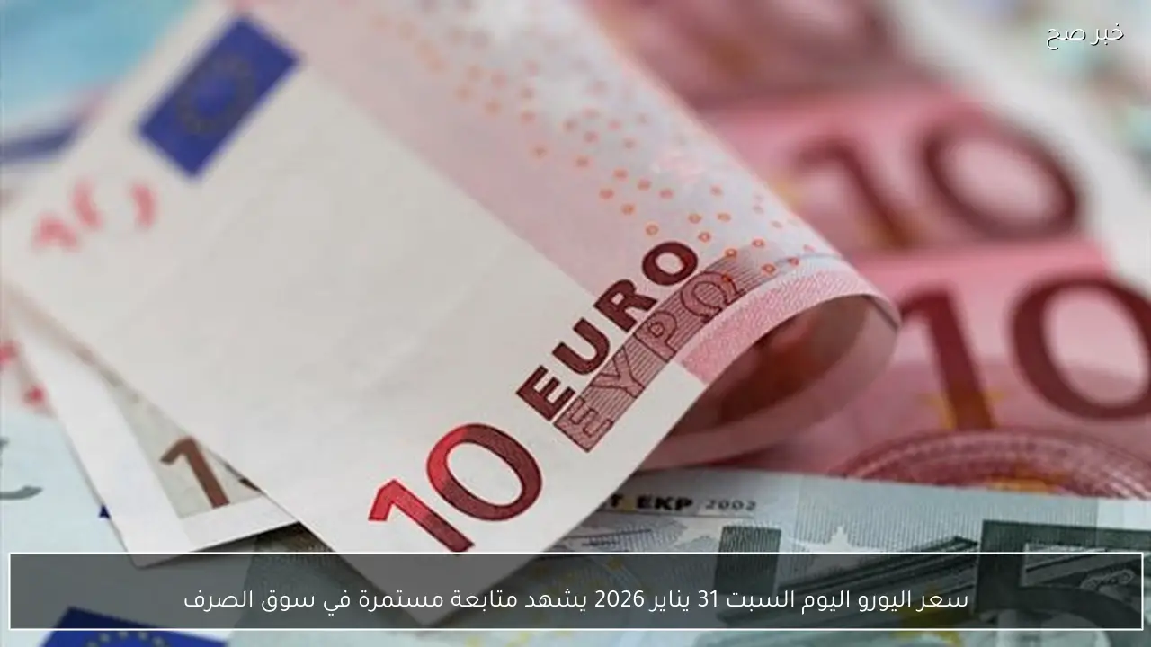 سعر اليورو اليوم السبت 31 يناير 2026 يشهد متابعة مستمرة في سوق الصرف