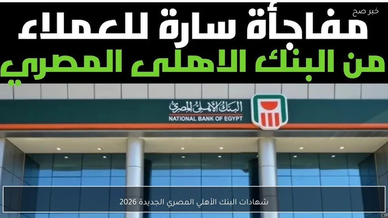 شهادات البنك الأهلي المصري الجديدة 2026 بعوائد تنافسية