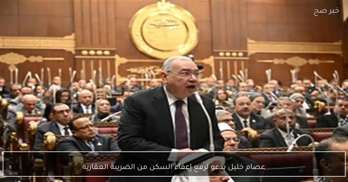 عصام خليل يدعو لرفع إعفاء السكن من الضريبة العقارية