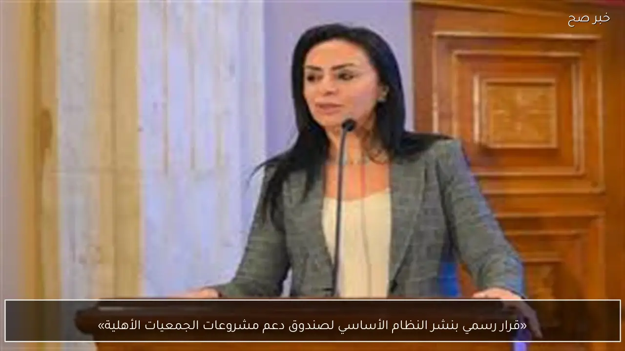 «قرار رسمي بنشر النظام الأساسي لصندوق دعم مشروعات الجمعيات الأهلية»