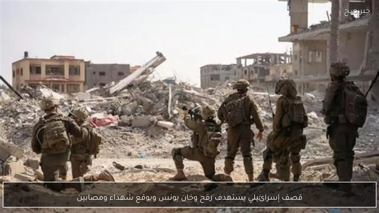 قصف إسرائيلي يستهدف رفح وخان يونس ويوقع شهداء ومصابين