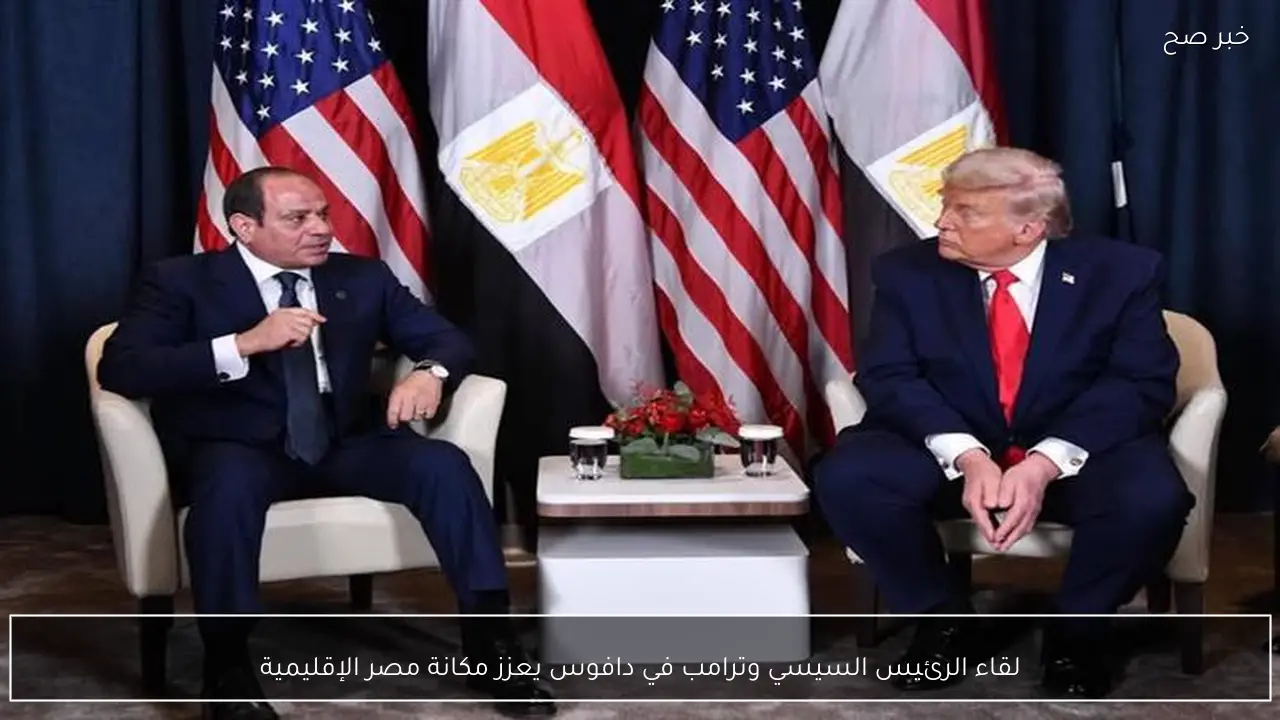لقاء الرئيس السيسي وترامب في دافوس يعزز مكانة مصر الإقليمية