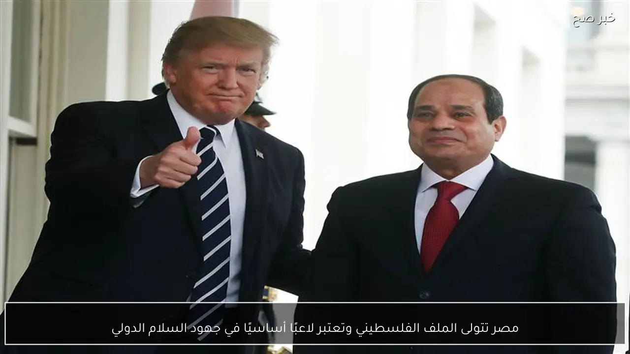 مصر تتولى الملف الفلسطيني وتعتبر لاعبًا أساسيًا في جهود السلام الدولي