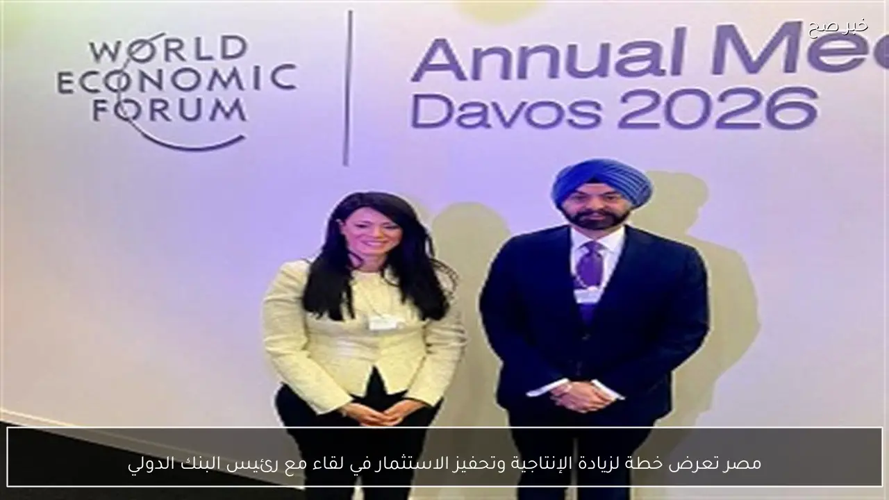 مصر تعرض خطة لزيادة الإنتاجية وتحفيز الاستثمار في لقاء مع رئيس البنك الدولي