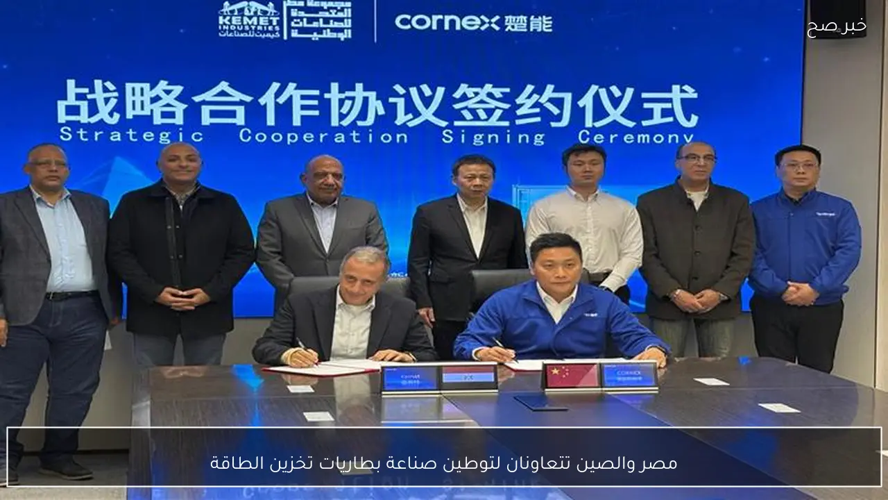 مصر والصين تتعاونان لتوطين صناعة بطاريات تخزين الطاقة