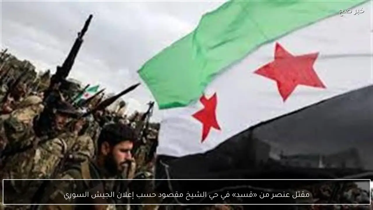 مقتل عنصر من «قسد» في حي الشيخ مقصود حسب إعلان الجيش السوري